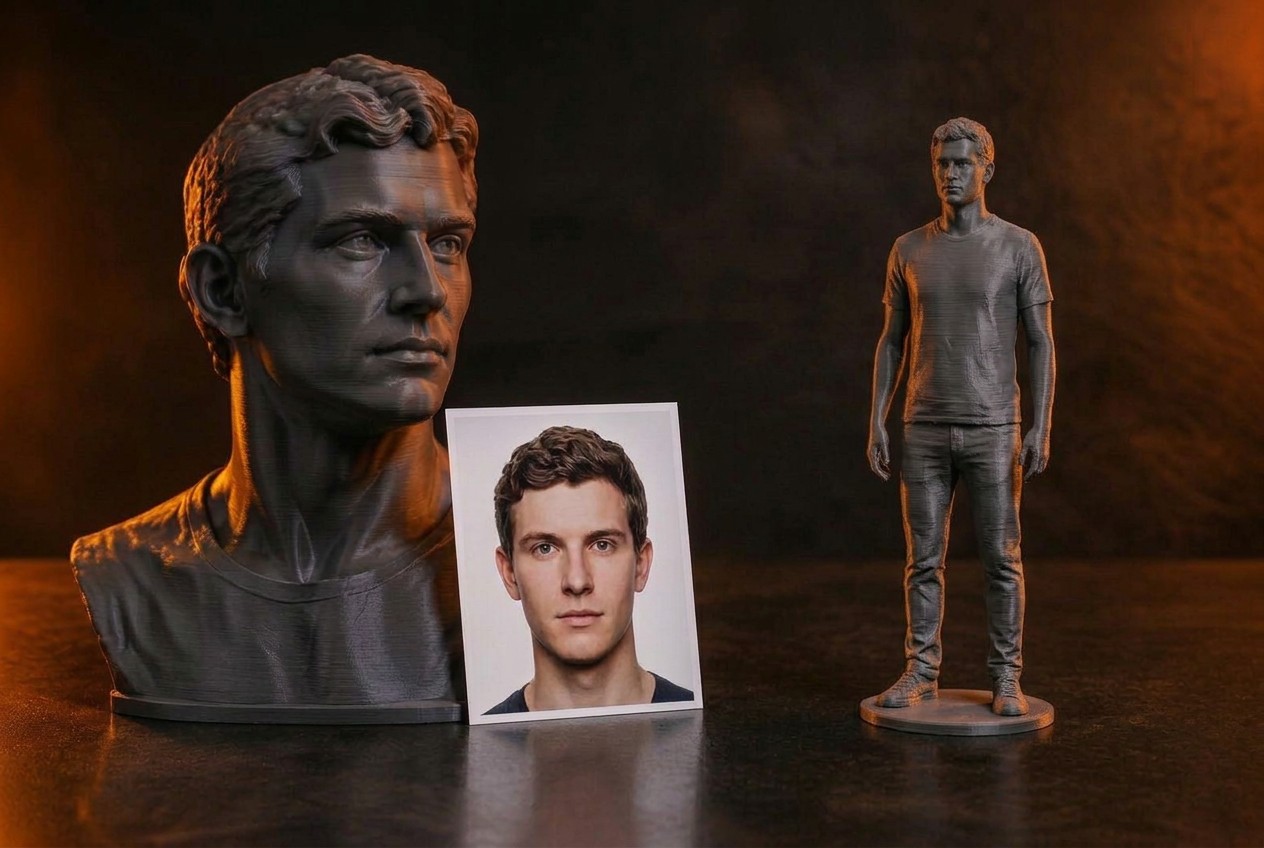 Buste imprimé en 3D à partir d'une photo